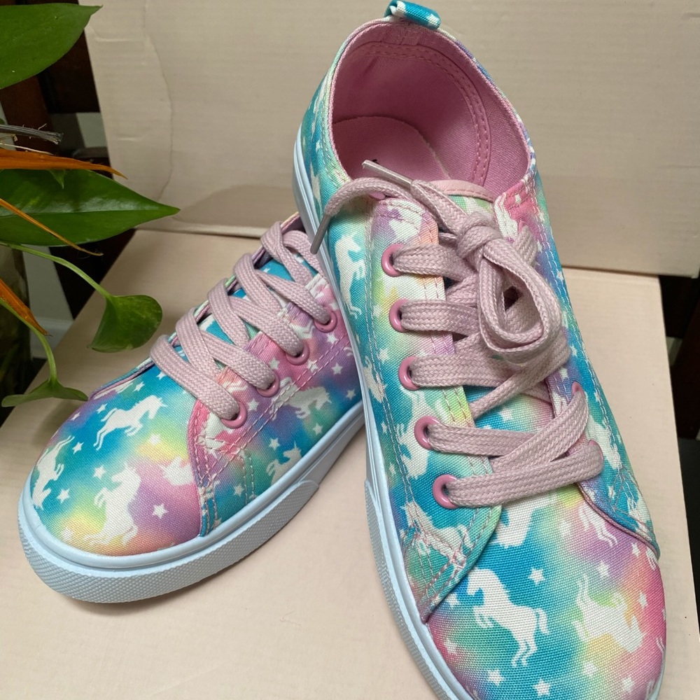 Athletic Canvas Lace Up Sneaker Pastel- Multi